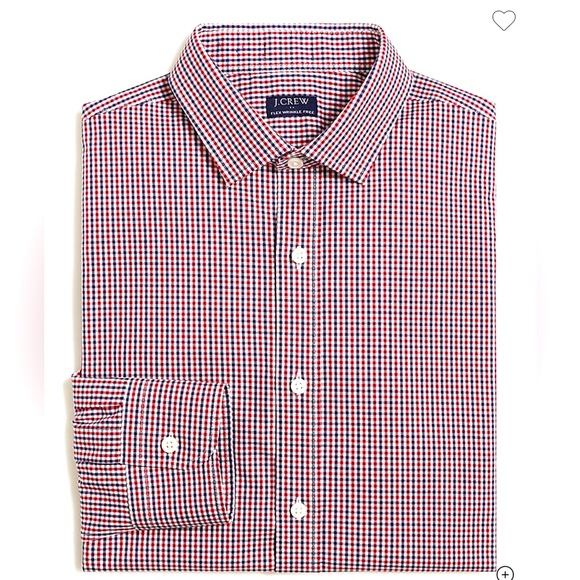 J. Crew Other - J.Crew Thompson Slim Fit Red White Check Dress Shirt Men’s L 16-16.5
